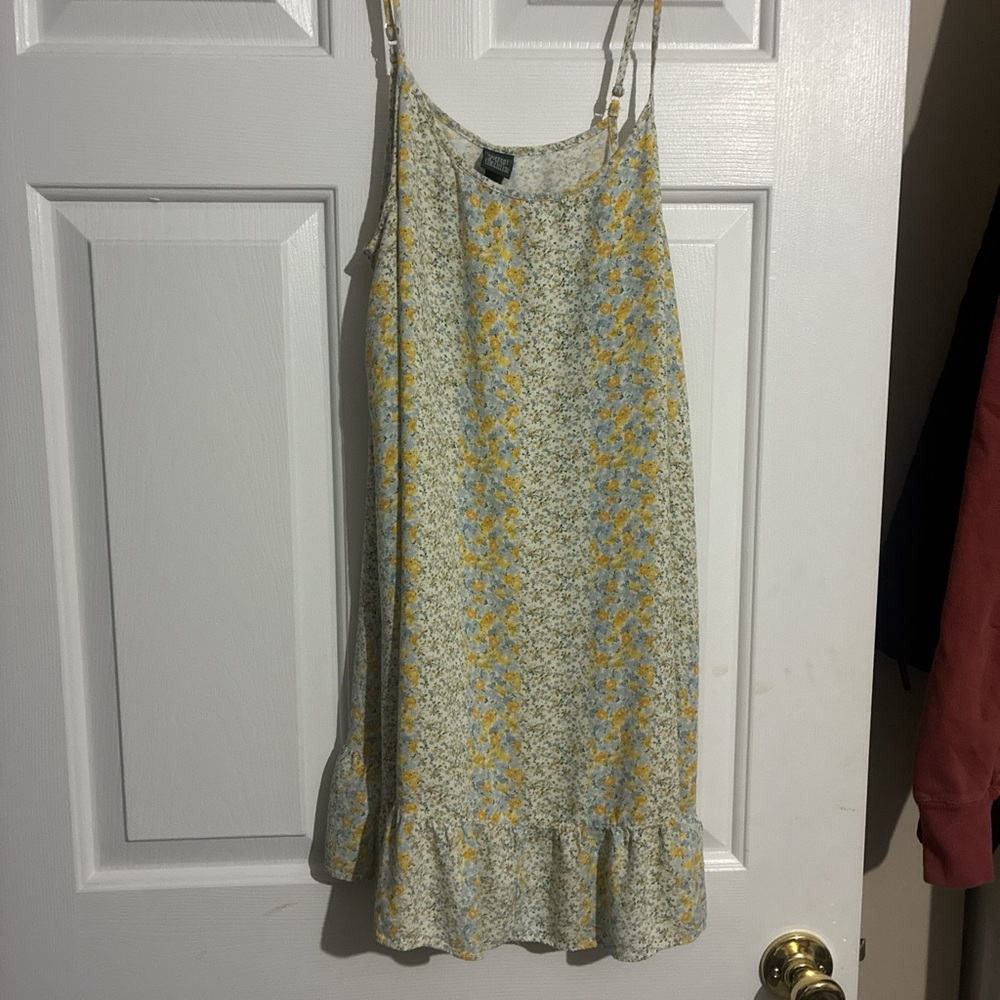 Wild Fable Yellow and Blue Floral Mini Dress